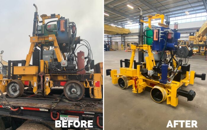 Nordco Rail Lifter Before and After - MOW Equipment